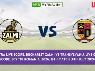 BZ vs TRA Live Score, Scorecard, ECS T10 Romania Live 16th Match, Bucharest Zalmi vs Transylvania Live Cricket Score 2024