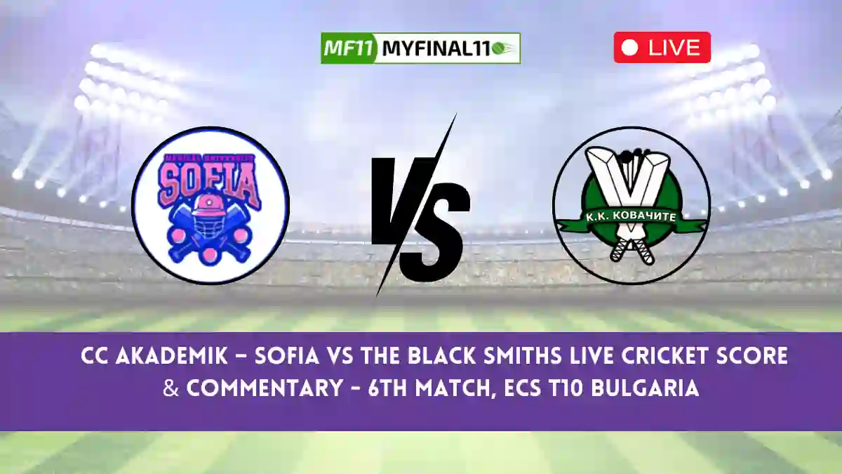 CCAS vs BS Live Score, Scorecard, CC Akademik - Sofia vs The Black Smiths - 6th match, ECS T10 Bulgaria, 2024