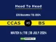 CCAS vs BS Player Battle, Head to Head Team Stats, Team Record (1)