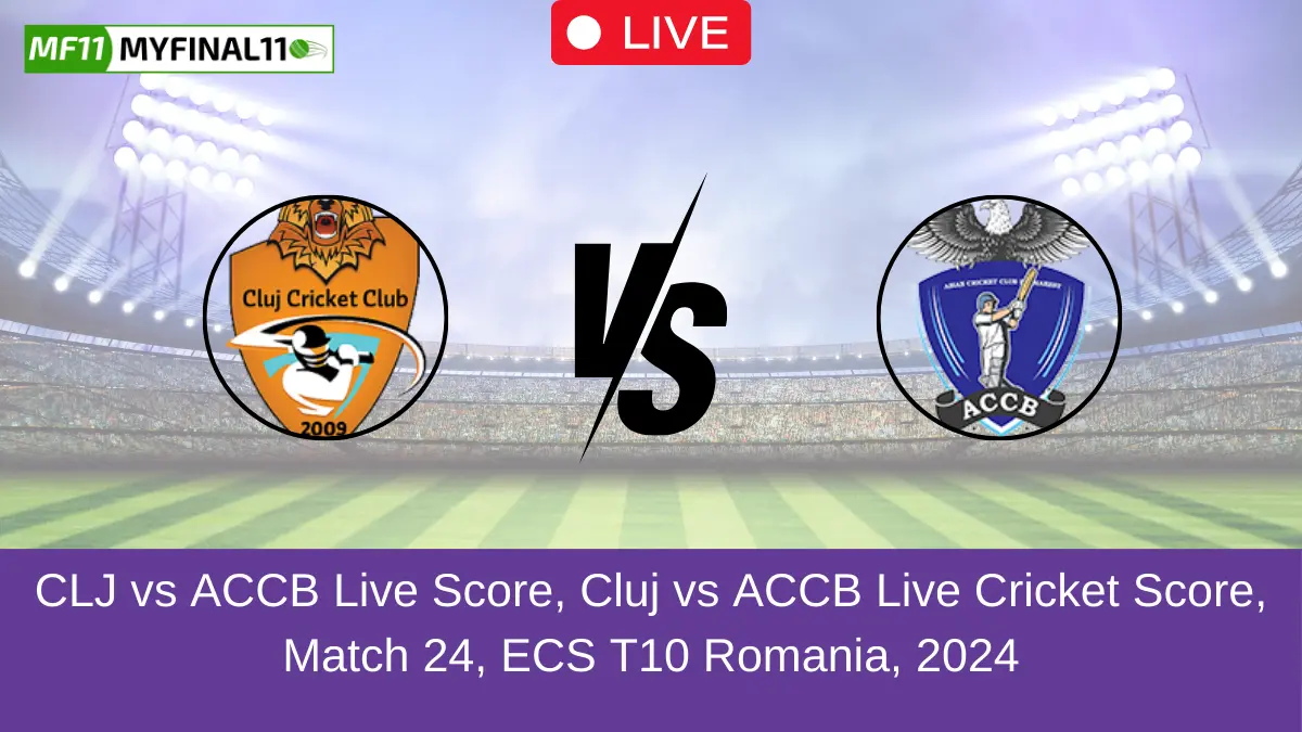 CLJ vs ACCB Live Score, Cluj vs ACCB Live Cricket Score, Match 24, ECS T10 Romania, 2024