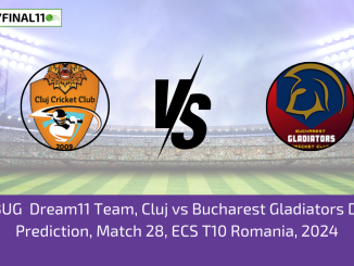 CLJ vs BUG Dream11 Team, Cluj vs Bucharest Gladiators Dream11 Prediction, Match 28, ECS T10 Romania, 2024
