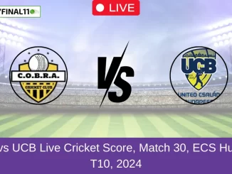 COB vs UCB Live Cricket Score, Match 30, ECS Hungary T10, 2024