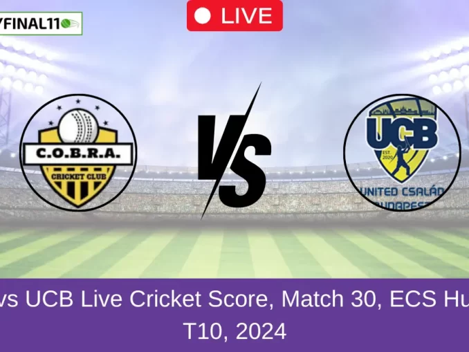 COB vs UCB Live Cricket Score, Match 30, ECS Hungary T10, 2024