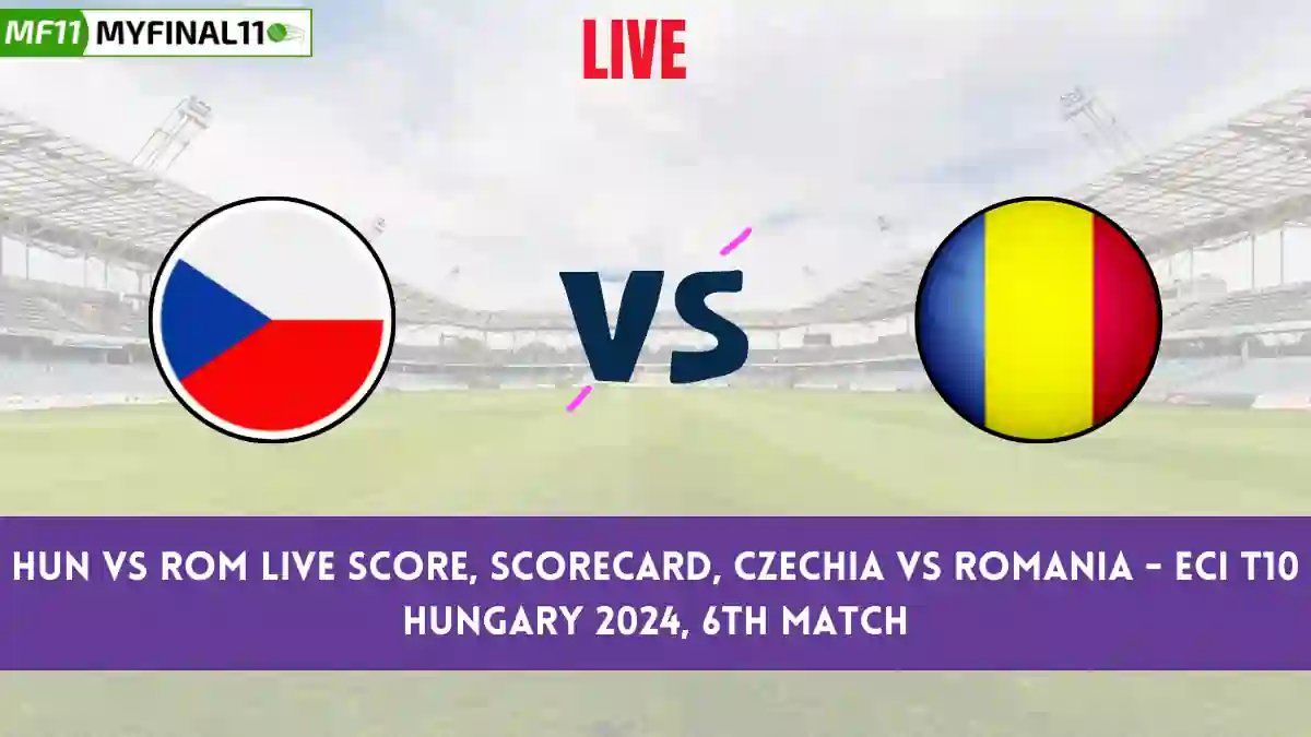 CZE vs ROM Live Score Cricket Scorecard, ECI T10 Hungary, 6th Match 2024