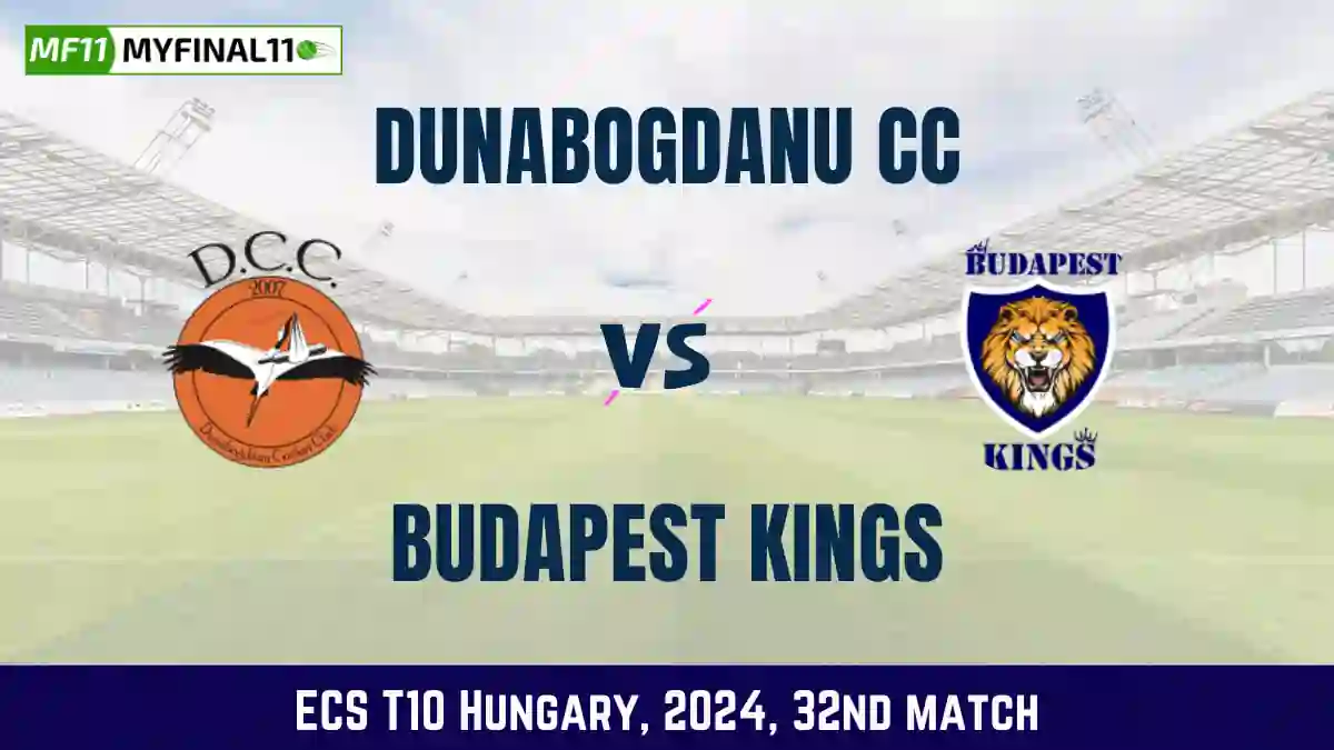 DCC vs BK Dream11 Prediction Today 32nd Match, Pitch Report, and Player Stats, ECS T10 Hungary, 2024