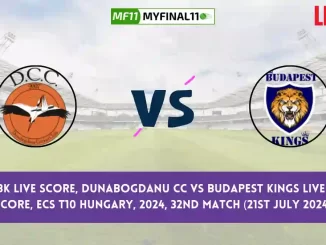 DCC vs BK Live Score, Scorecard, Dunabogdanu CC vs Budapest Kings - ECS T10 Hungary, 32nd Match 2024