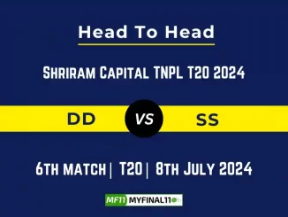 DD vs SS Player Battle Head to Head Player Stats/Record, TNPL 2024 - 6th Match