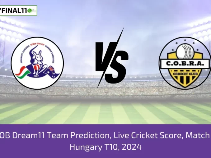 DK vs COB Dream11 Team Prediction, Live Cricket Score, Match 49, ECS Hungary T10, 2024