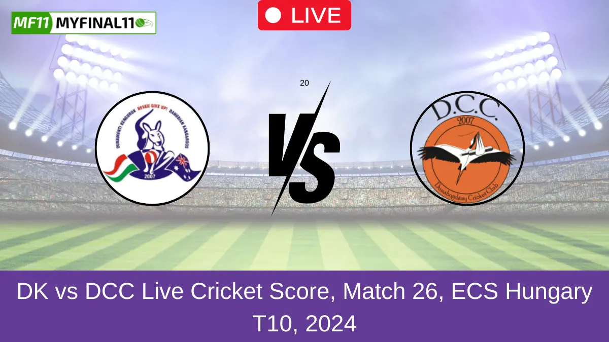 DK vs DCC Live Cricket Score, Match 26, ECS Hungary T10, 2024