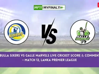 DS vs GM Live Score, Scorecard, Dambulla Sixers vs Galle Marvels - Match 12, Lanka Premier League, 2024