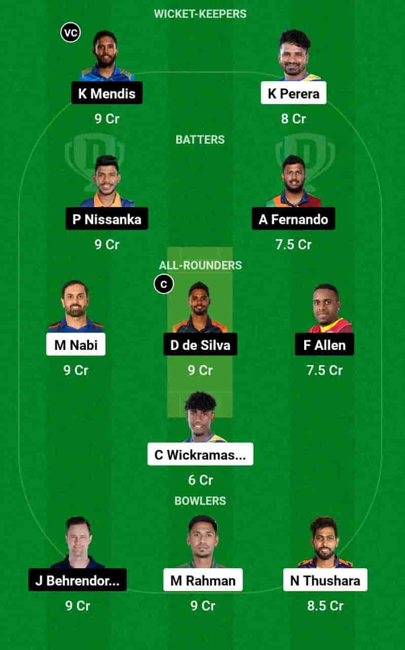 DS vs JK Dream11 Prediction - The 4th T20 Match of the Lanka Premier League, 2024, will be played between Dambulla Sixers (DS) and Jaffna Kings (JK) at the Pallekele International Cricket Stadium, Kandy. The match is scheduled for July 3rd, 2024, at 07:30 PM IST. You can find in-depth match analysis, Fantasy Cricket Tips for this match, venue stats, Kandy, and the pitch report.