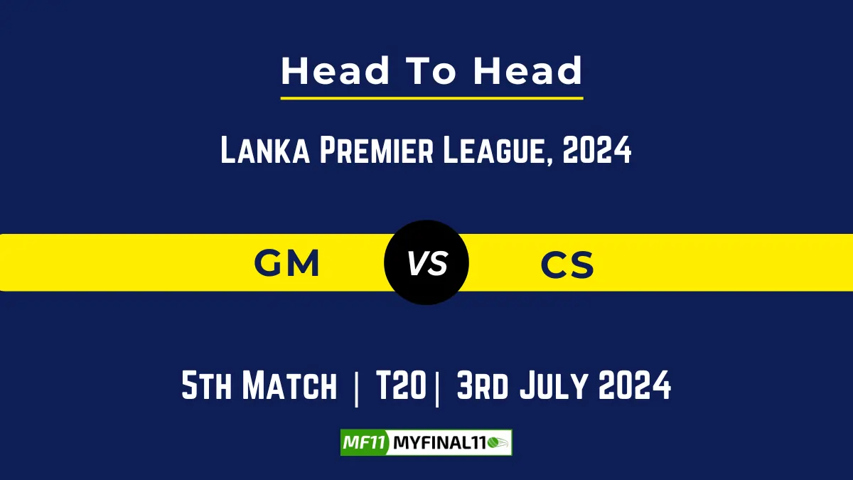 GM vs CS Player Battle, Head to Head Team Stats, Player Record - Lanka Premier League, 2024