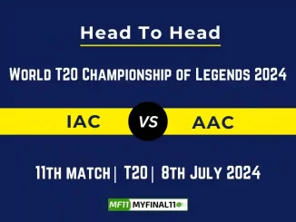 IAC vs AAC Player Battle Head to Head Player Stats/Record, World T20 Championship of Legends 2024 - 11th Match