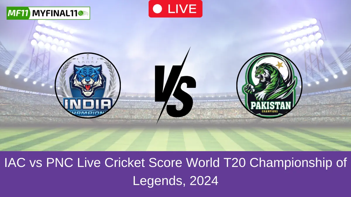 IAC vs PNC Live Cricket Score World T20 Championship of Legends, 2024