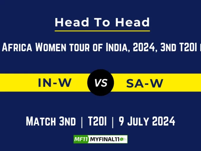 IN-W vs SA-W Player Battle Head to Head Player Stats/Record, 3rd T20I, South Africa Women tour of India, 2024