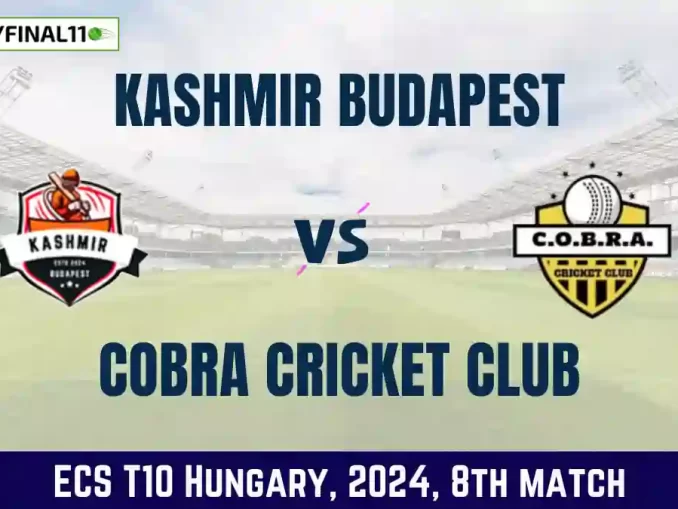 KB vs COB Dream11 Prediction Today 8th Match, Pitch Report, and Player Stats, ECS T10 Hungary, 2024