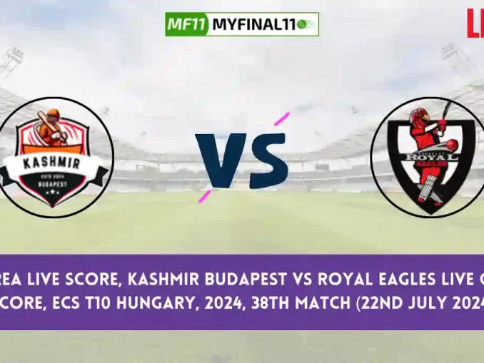 KB vs REA Live Score, Scorecard, Kashmir Budapest vs Royal Eagles - ECS T10 Hungary, 38th Match 2024