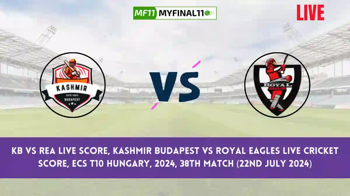 KB vs REA Live Score, Scorecard, Kashmir Budapest vs Royal Eagles - ECS T10 Hungary, 38th Match 2024