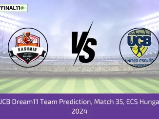 KB vs UCB Dream11 Team Prediction, Match 35, ECS Hungary T10, 2024