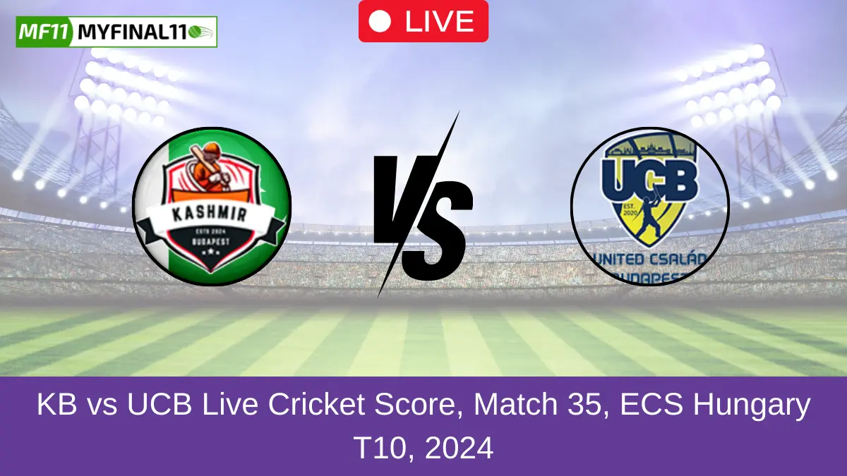 KB vs UCB Live Cricket Score, Match 35, ECS Hungary T10, 2024