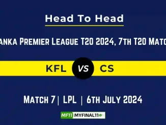 KFL vs CS Player Battle, Head to Head Team Stats, Team Record - Lanka Premier League T20, 2024