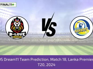 KFL vs DS Dream11 Team Prediction, Match 18, Lanka Premier League T20, 2024