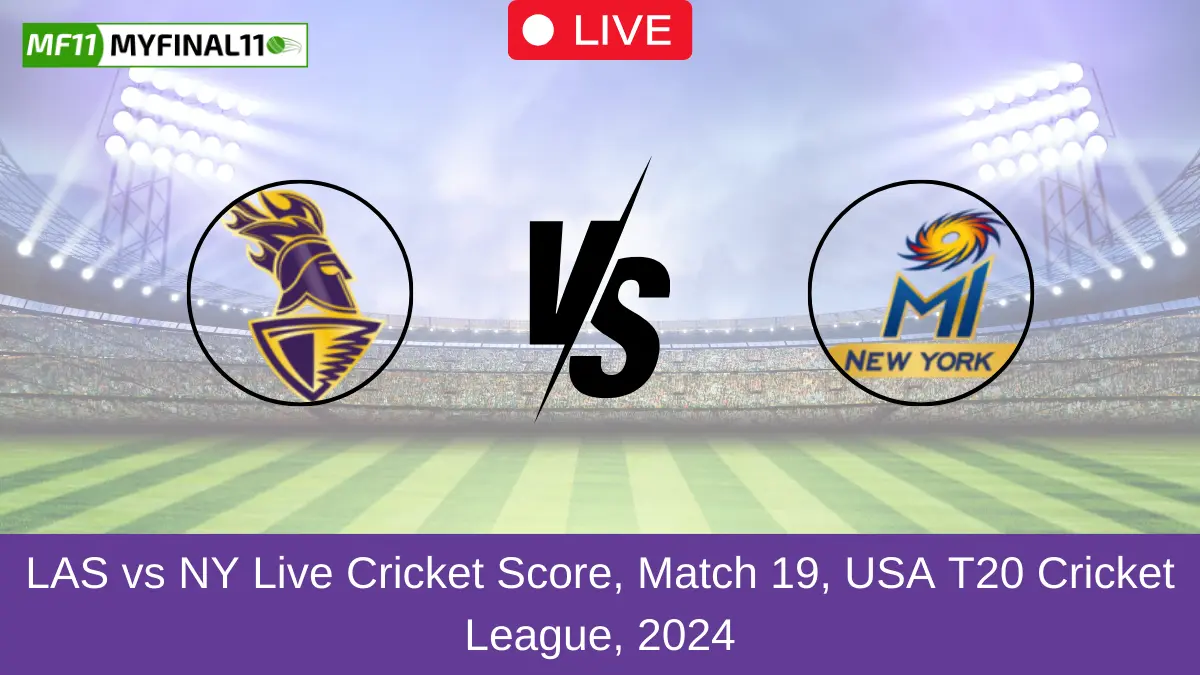 LAS vs NY Live Cricket Score, Match 19, USA T20 Cricket League, 2024 (1)