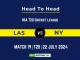 LAS vs NY Player Battle, Head to Head Team Stats, Team Record