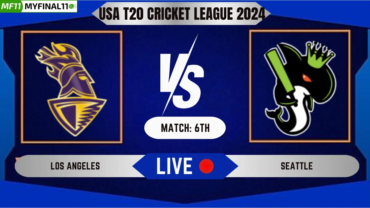 LAS vs SEA Live Score, USA T20 Cricket League 2024, 6th Match, Live Cricket Score [10th July 2024]