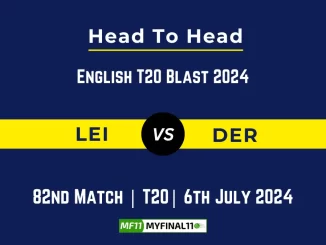 LEI vs DER Player Battle Head to Head Player Stats/Record, English T20 Blast 2024 - 82nd Match