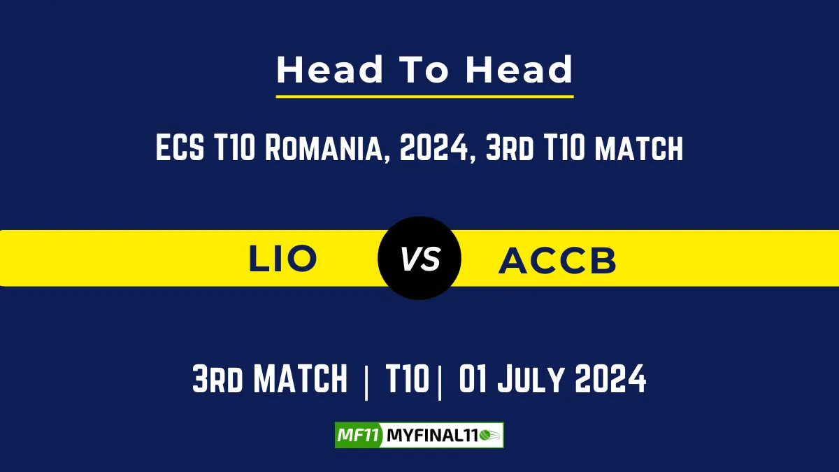 LIO vs ACCB Player Battle, Head to Head Team Stats, Team Record - ECS T10 Romania, 2024