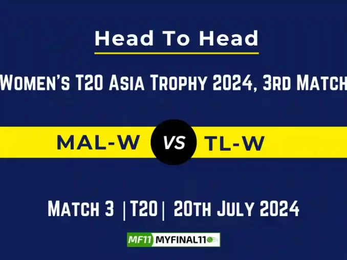 MAL-W vs TL-W Player Battle Head to Head Player Stats/Record, Women's T20 Asia Trophy 2024 - 3rd Match