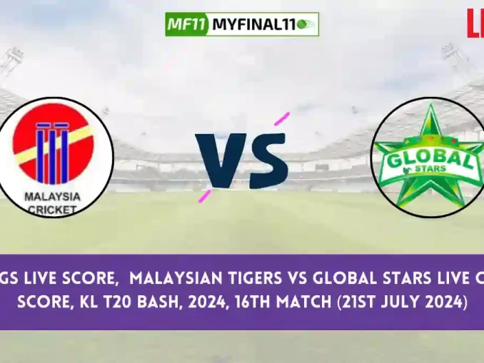 MT vs GS Live Score, Scorecard, Malaysian Tigers vs Global Stars - Match 16, KL T20 Bash, 2024