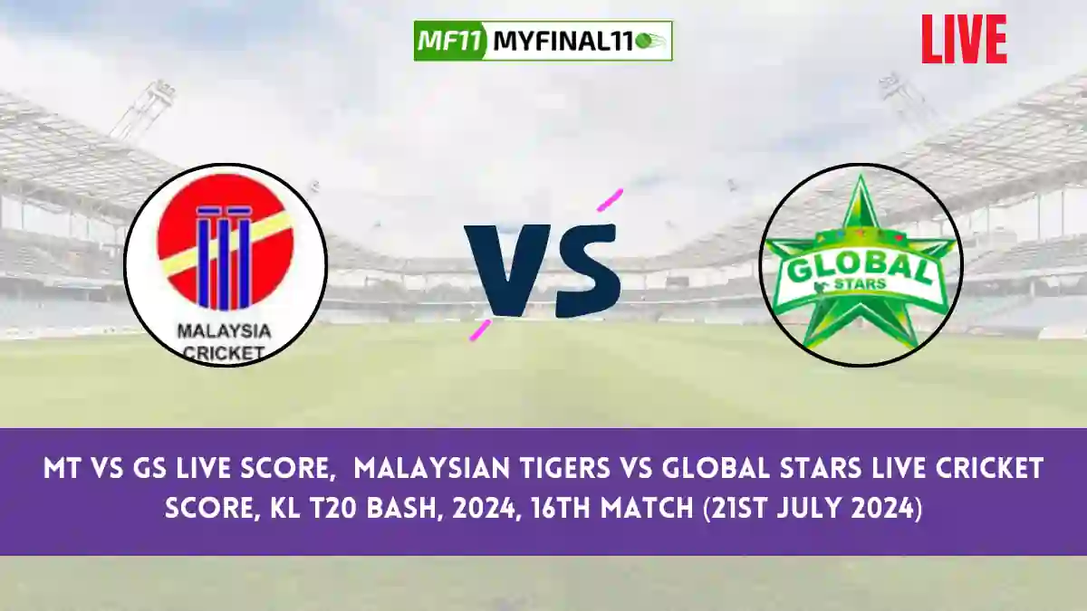 MT vs GS Live Score, Scorecard, Malaysian Tigers vs Global Stars - Match 16, KL T20 Bash, 2024