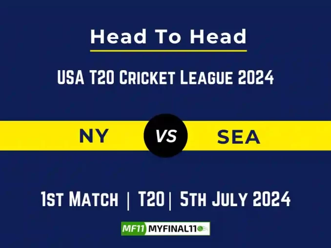 NY vs SEA Player Battle Head to Head Player Stats/Record, USA T20 Cricket League - 1st Match