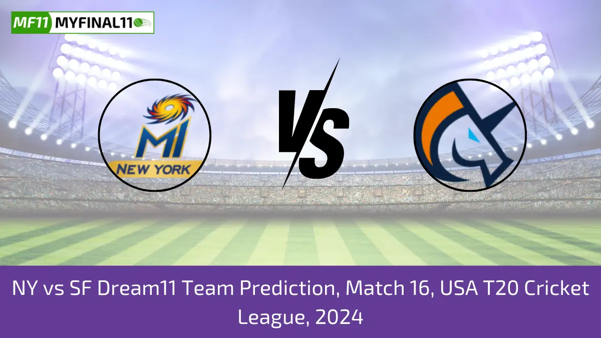 NY vs SF Live Cricket Score, Match 16, USA T20 Cricket League, 2024