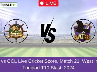 PBC vs CCL Live Cricket Score, Match 21, West Indies Trinidad T10 Blast, 2024