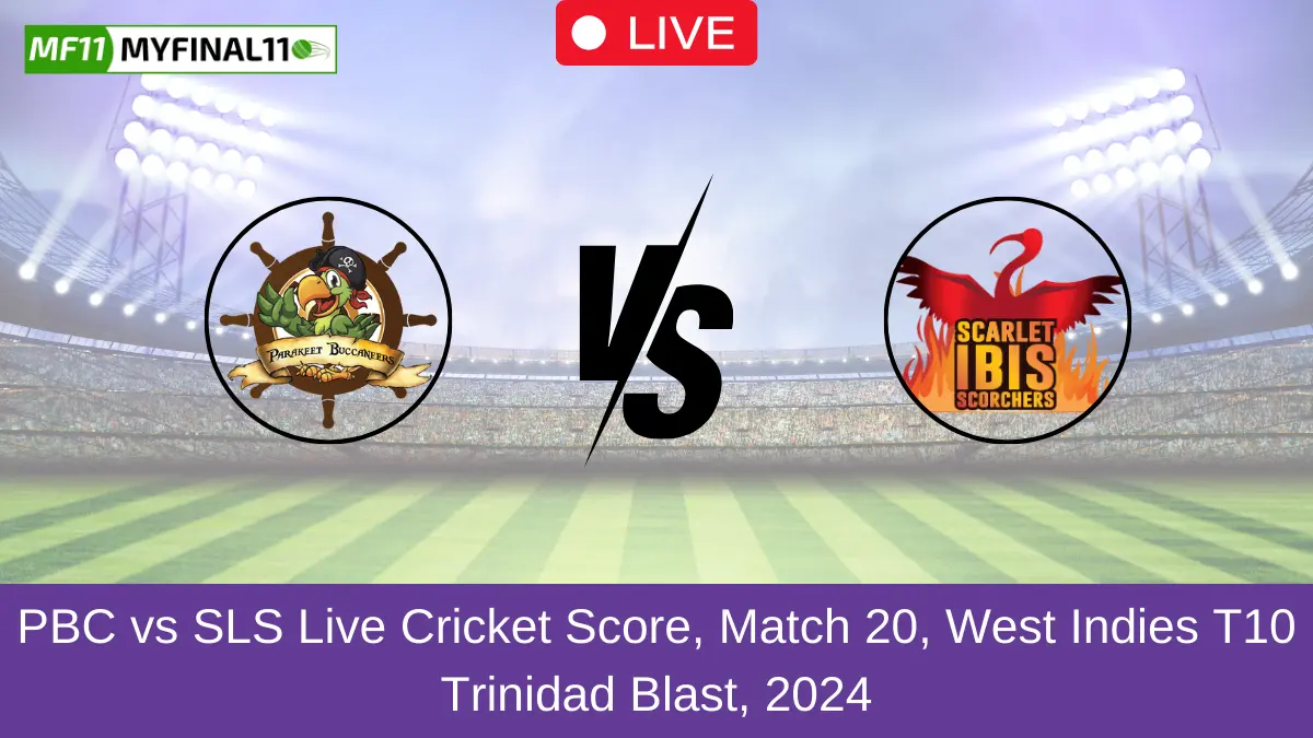 PBC vs SLS Live Cricket Score, Match 20, West Indies T10 Trinidad Blast, 2024