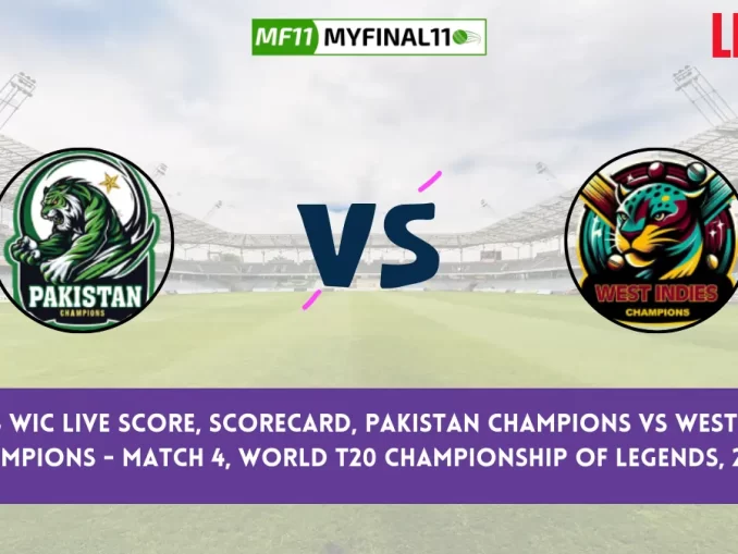 PNC vs WIC Live Score, Scorecard, Pakistan Champions vs West Indies Champions - Match 4, World T20 Championship of Legends, 2024