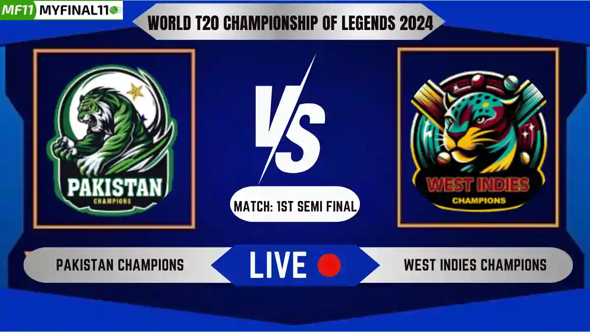 PNC vs WIC Live Score, World T20 Championship of Legends 2024, 1st Semi Final Match, Live Cricket Score [12th July 2024]