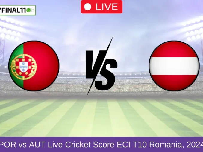 POR vs AUT Live Cricket Score ECI T10 Romania, 2024