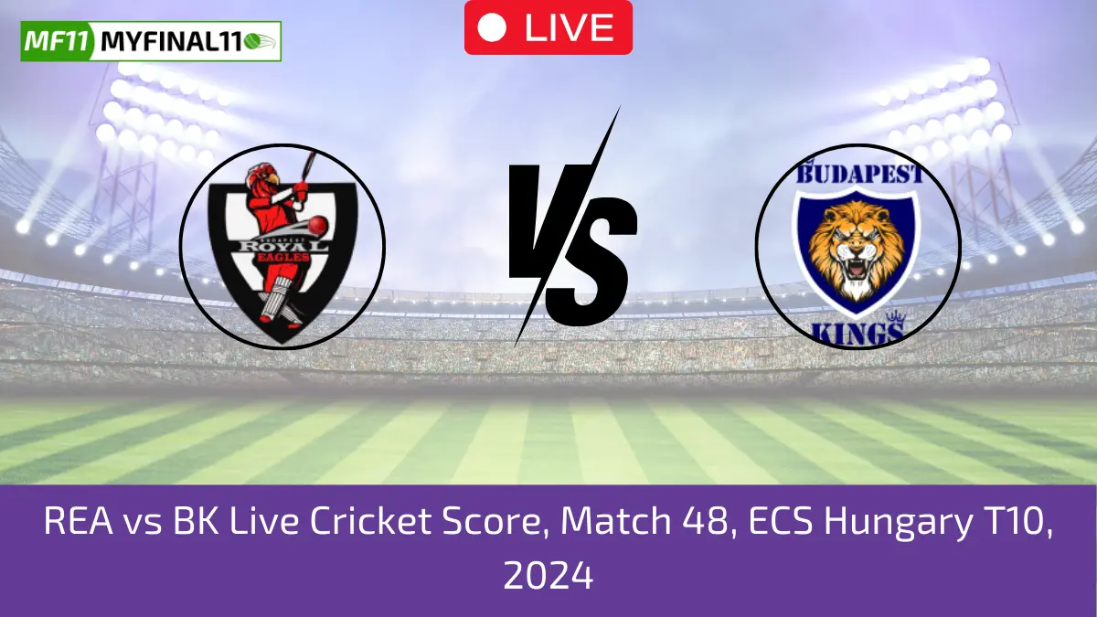 REA vs BK Live Cricket Score, Match 48, ECS Hungary T10, 2024