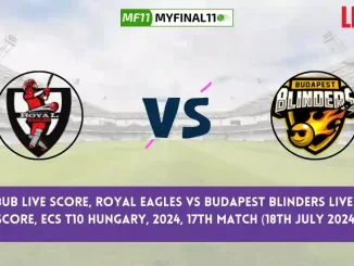 REA vs BUB Live Score, Scorecard, Royal Eagles vs Budapest Blinders - Match 17, ECS T10 Hungary, 2024