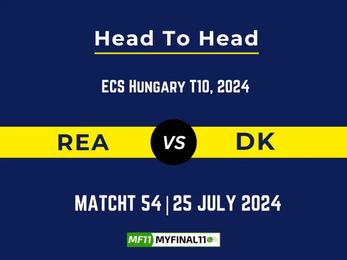 REA vs DK Player Battle, Head to Head Team Stats, Team Record