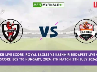 REA vs KB Live Score, Scorecard, Royal Eagles vs Kashmir Budapest - Match 6, ECS T10 Hungary, 2024