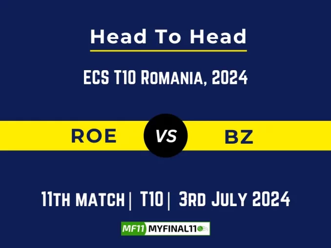 ROE vs BZ Player Battle, Head to Head Team Stats, Team Record - ECS T10 Romania, 2024