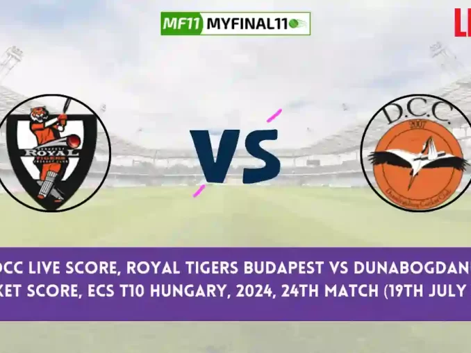 ROT vs DCC Live Score, Scorecard, Royal Tigers Budapest vs Dunabogdanu CC - Match 24, ECS T10 Hungary, 2024
