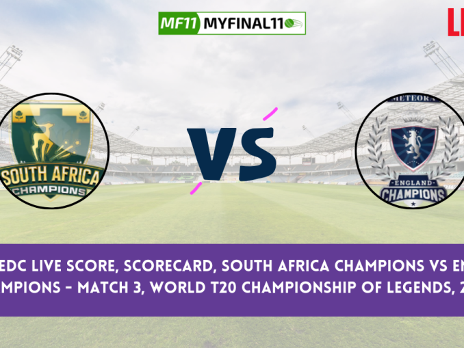 SAC vs EDC Live Score, Scorecard, South Africa Champions vs England