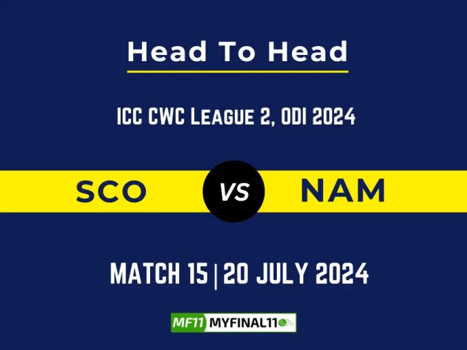SCO vs NAM Player Battle, Head to Head Team Stats, Team Record