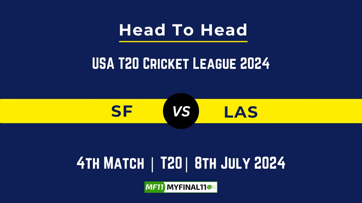 SF vs LAS Player Battle Head to Head Player Stats/Record, USA T20 Cricket League 2024 - 4th Match